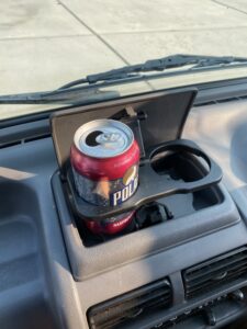 Cup holder in use